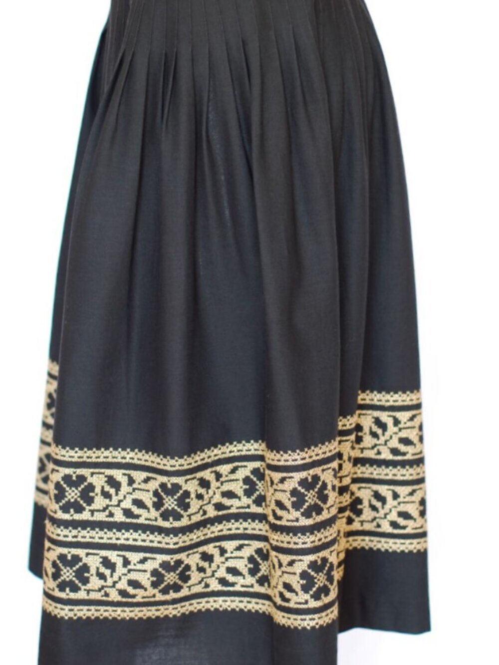 Saint Laurent Rive Gauche Cotton Skirt With Metallic Embroidery - France - Picture 6 of 8